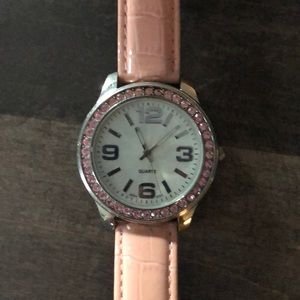Quartz pink watch